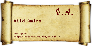 Vild Amina névjegykártya